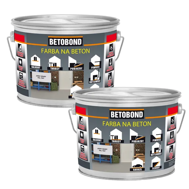 Farba do Posadzek Betonowych Jasny Szary 2,5L Polifarb BETOBOND Zestaw 2szt