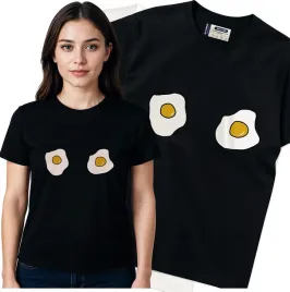 koszulka-damska-czarny-bawelna-t-shirt-s-nadruk