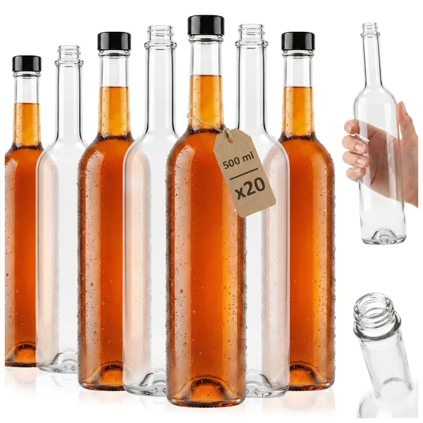 20x Butelki na nalewki bimber wódkę wino FUTURA 500 ml butelka na zakrętkę