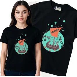 koszulka-damska-czarny-bawelna-t-shirt-s-nadruk
