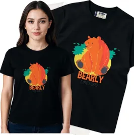 koszulka-damska-czarny-bawelna-t-shirt-s-nadruk