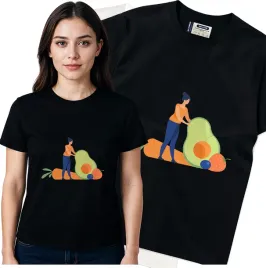 koszulka-damska-czarny-bawelna-t-shirt-l-nadruk