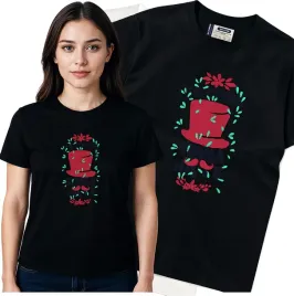 koszulka-damska-czarny-bawelna-t-shirt-s-nadruk