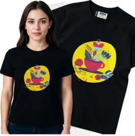 koszulka-damska-czarny-bawelna-t-shirt-s-nadruk