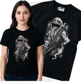 koszulka-damska-czarny-bawelna-t-shirt-m-nadruk