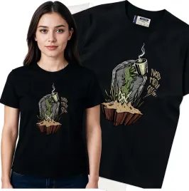 koszulka-damska-czarny-bawelna-t-shirt-s-nadruk