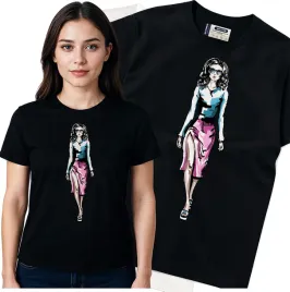 koszulka-damska-czarny-bawelna-t-shirt-m-nadruk
