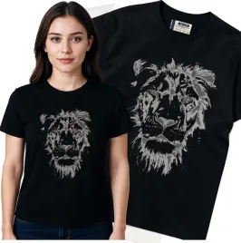 koszulka-damska-czarny-bawelna-t-shirt-l-nadruk