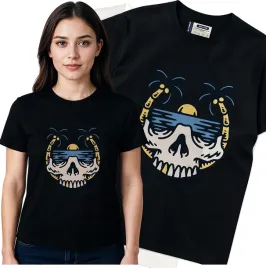 koszulka-damska-czarny-bawelna-t-shirt-m-nadruk