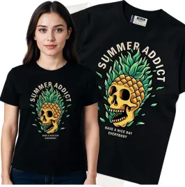 koszulka-damska-czarny-bawelna-t-shirt-m-nadruk