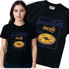 koszulka-damska-czarny-bawelna-t-shirt-l-nadruk