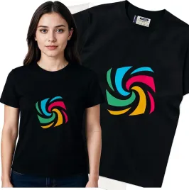 koszulka-damska-czarny-bawelna-t-shirt-m-nadruk