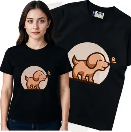 koszulka-damska-czarny-bawelna-t-shirt-m-nadruk