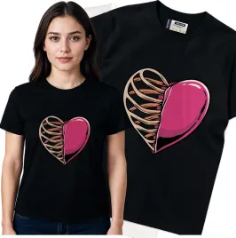 koszulka-damska-czarny-bawelna-t-shirt-l-nadruk