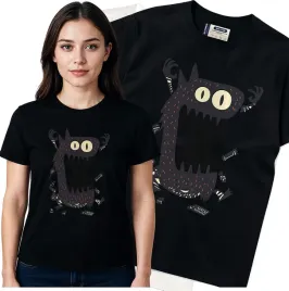 koszulka-damska-czarny-bawelna-t-shirt-xl-nadruk