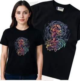 koszulka-damska-czarny-bawelna-t-shirt-xxl-nadruk