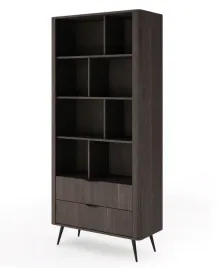 regal-veris-z-dwiema-szufladami-88-cm-dab-dunin-z-czarnymi-nozkami