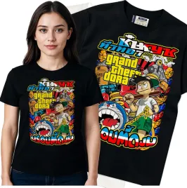 koszulka-damska-czarny-bawelna-t-shirt-s-nadruk