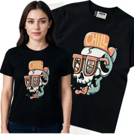 koszulka-damska-czarny-bawelna-t-shirt-m-nadruk