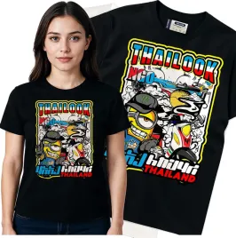 koszulka-damska-czarny-bawelna-t-shirt-m-nadruk