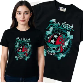 koszulka-damska-czarny-bawelna-t-shirt-s-nadruk