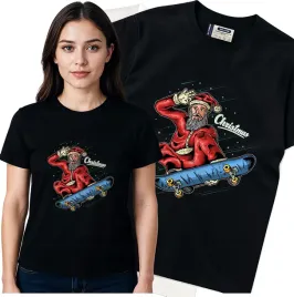 koszulka-damska-czarny-bawelna-t-shirt-m-nadruk