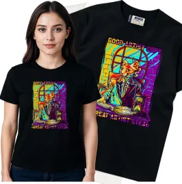 koszulka-damska-czarny-bawelna-t-shirt-l-nadruk