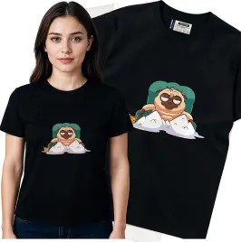 koszulka-damska-czarny-bawelna-t-shirt-l-nadruk