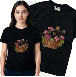 koszulka-damska-czarny-bawelna-t-shirt-s-nadruk
