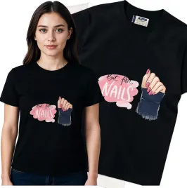 koszulka-damska-czarny-bawelna-t-shirt-l-nadruk