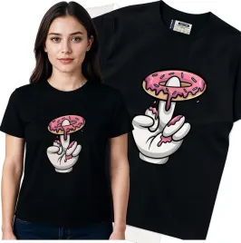 koszulka-damska-czarny-bawelna-t-shirt-s-nadruk