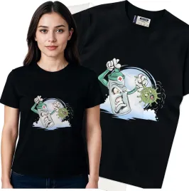koszulka-damska-czarny-bawelna-t-shirt-s-nadruk