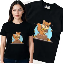 koszulka-damska-czarny-bawelna-t-shirt-s-nadruk