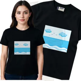 koszulka-damska-czarny-bawelna-t-shirt-s-nadruk