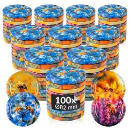 100x-zakretki-do-miodu-pszczoly-fi-82-wieczka-do-sloikow-6-zaczepowe