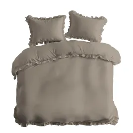 posciel-160x200-taupe-jednobarwna-z-falbanka-pure