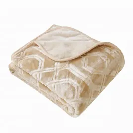koc-akrylowy-80x160-vito-bezowy-tloczony-geometryczny-narzuta