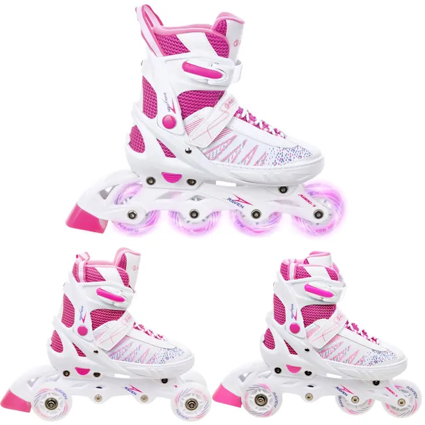 Rolki Wrotki 3w1 Regulowane RAVEN Grace 28-32 LED