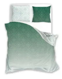 posciel-satynowa-140x200-milagro-verde-biala-zielona-ornamenty-z-poszewka