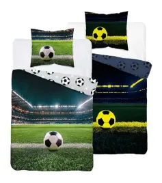 posciel-swiecaca-w-ciemnosci-160x200-zielona-z-pilka-nozna-na-stadionie