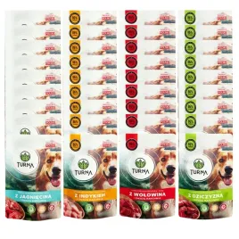 turna-mokra-karma-dla-psa-wielki-mix-4-smakow-saszetka-86percent-miesa-36x500g