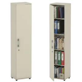 szafa-biurowa-regal-kaszmir-g40-182x40x53-waski-5-polek-zamykana-na-klucz