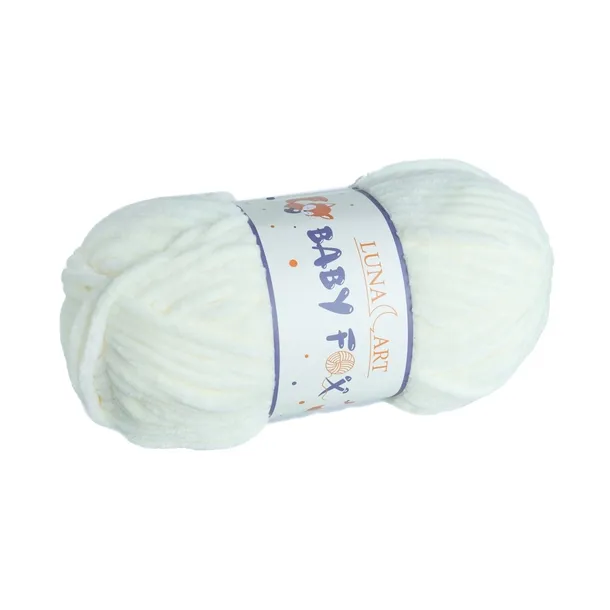 100g włóczka pluszowa Baby Fox kremowa 02