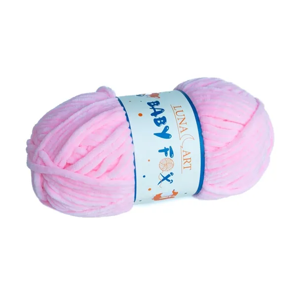 100g włóczka pluszowa Baby Fox różowa 05
