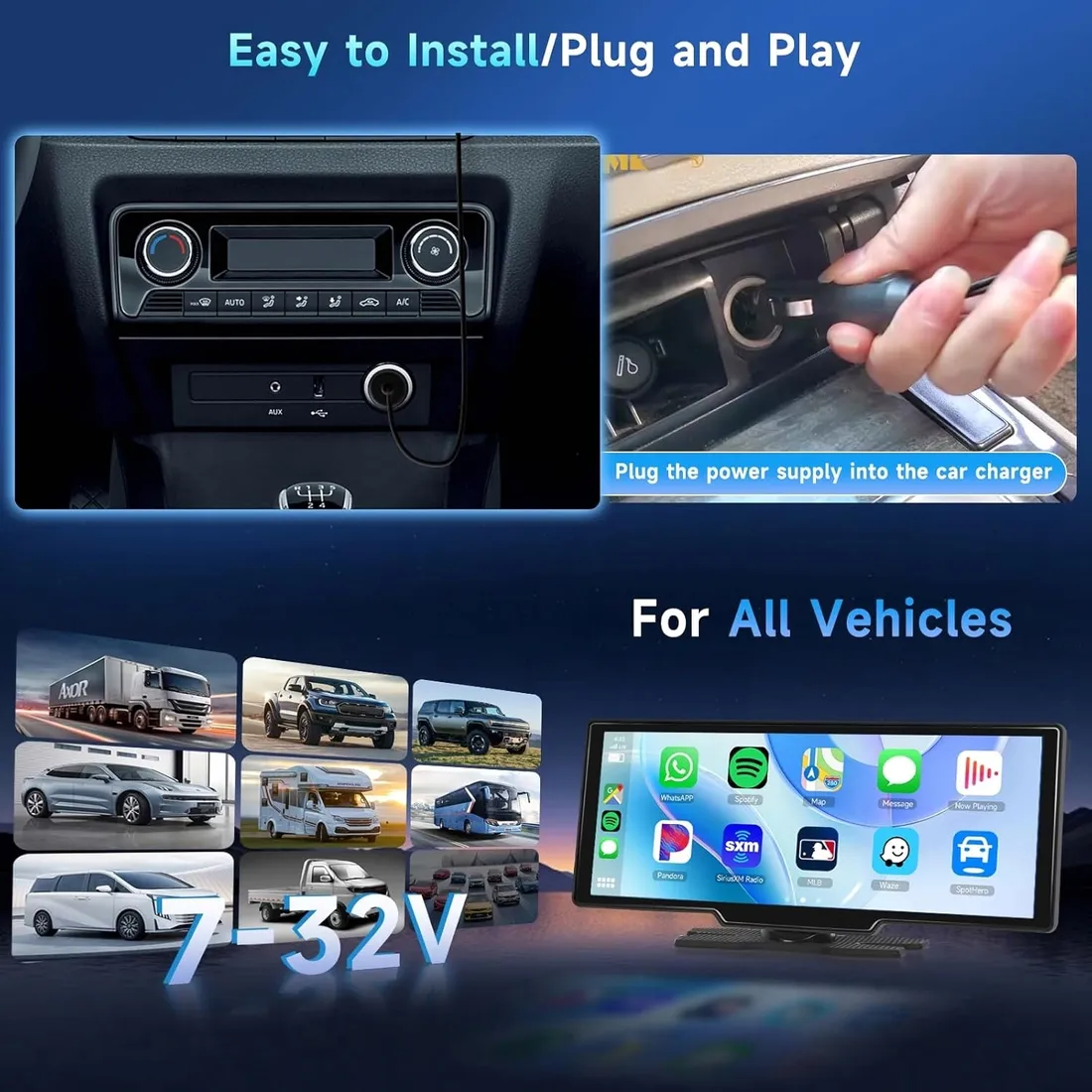 monitor-samochodowy-podofo-a3247-carplayandroid-auto-93-bluetooth-stan-powystawowy