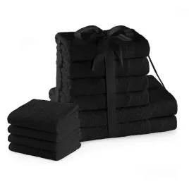 ameliahome-zestaw-recznikow-amari-2-70x140-4-50x100-4-30x50-czarny