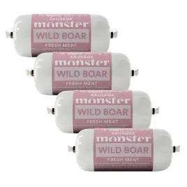 monster-dog-sausage-wild-boar-4x80g-pelnoporcjowa-mokra-karma-dla-psa-kielb