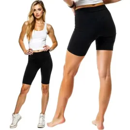 krotkie-legginsy-damskie-kolarki-elastyczne-kryjace-bawelna-gym-czarne-s