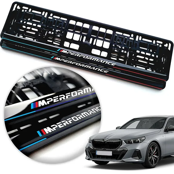 2 x Ramka BMW RAMKI NA TABLICE tablicy REJESTRACYJNEJ Żelowe M PERFORMANCE