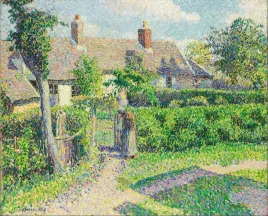 camille-pissarro-peasants-houses-eragny